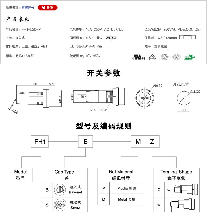 FH1-520-P保險絲座參數(shù)尺寸.jpg